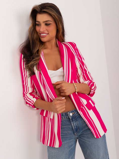 Women’s jacket with draped sleeves