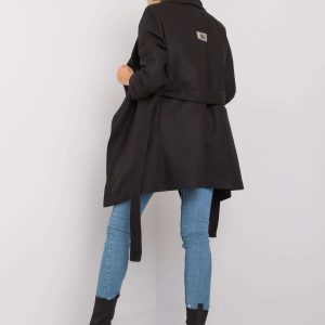 Wholesale Black coat with wool Malou RUE PARIS