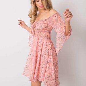 Wholesale Pink dress with prints Quiana RUE PARIS