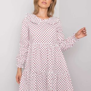 Wholesale White and red polka dot dress Rori RUE PARIS