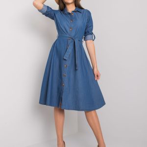 Wholesale Blue dress with strap Linda RUE PARIS