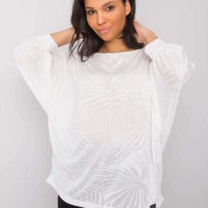 Wholesale White plus size blouse Louna RUE PARIS