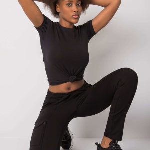 Wholesale Black sweatpants with pockets Despina RUE PARIS