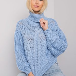 Wholesale Mansfield RUE PARIS women's blue turtleneck sweater