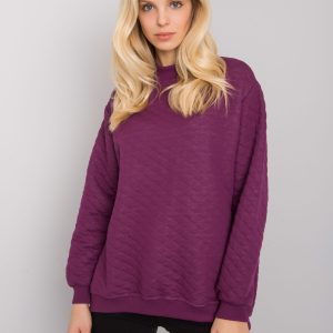 Wholesale Purple Quilted Sweatshirt Chloe