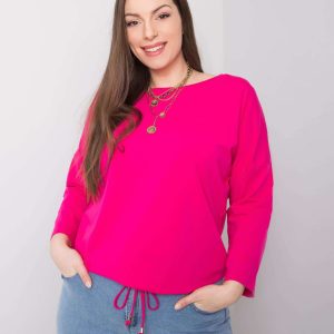 Wholesale Fuchsia plus size cotton blouse Sandy