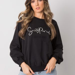 Wholesale Black hooded sweatshirt for women Harriette RUE PARIS