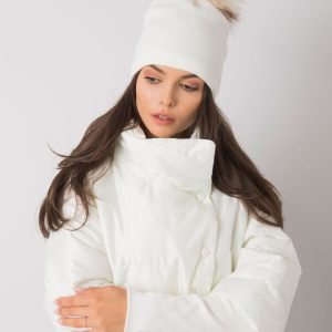 Wholesale White Insulated Women's Hat with Tassel