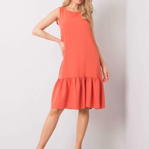 Wholesale Jossie RUE PARIS Coral Ruffle Dress