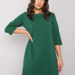 Wholesale Dark Green Women's Dress with Lace Jamelia RUE PARIS