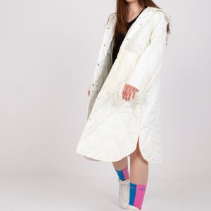 Wholesale Ecru long jacket with quilting Maule RUE PARIS