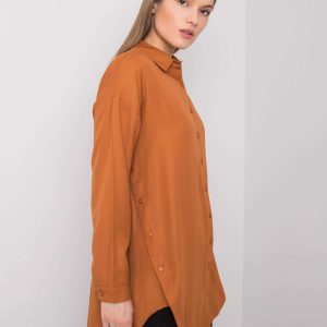 Wholesale Brown long shirt Zuri RUE PARIS