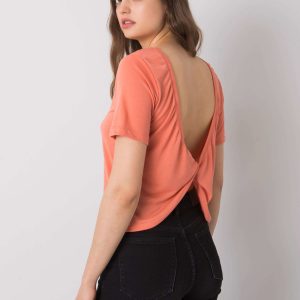 Wholesale Peach casual blouse Giselle RUE PARIS