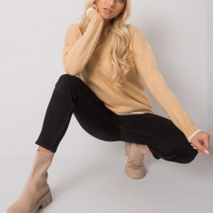 Wholesale Camel V-neck sweater Girona RUE PARIS