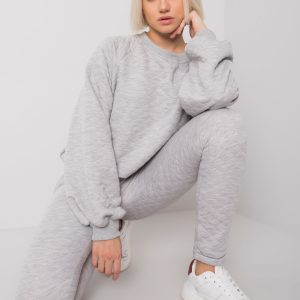 Wholesale Grey two-piece quilted set Palermo