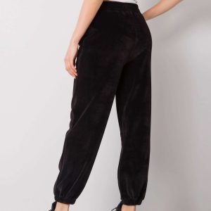 Wholesale Black velour sweatpants Odetta RUE PARIS