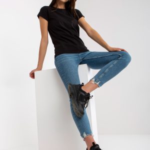 Wholesale Black cotton basic women's t-shirt