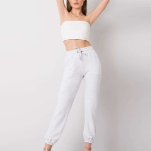 Wholesale Light grey melange pants Agueda RUE PARIS