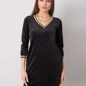 Wholesale Black velour dress Aspen RUE PARIS