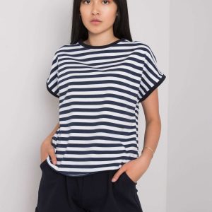 Wholesale Navy blue and white casual set Elsa RUE PARIS