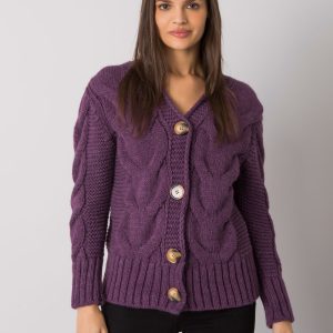 Wholesale Purple Button Sweater Louissine RUE PARIS