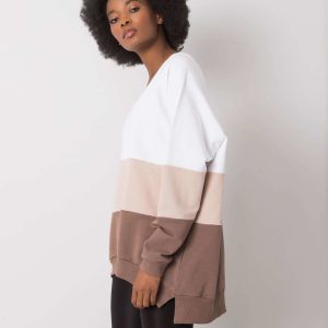 Wholesale Lotta RUE PARIS white and brown sweatshirt