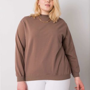 Wholesale Brown plus size sweatshirt without hood Harmony