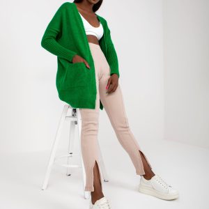 Wholesale Green Classic Long Sleeve Cardigan Barreiro RUE PARIS