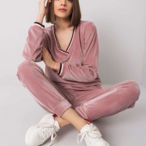 Wholesale Dirty pink velour set Esti RUE PARIS