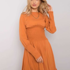 Wholesale Dark orange casual dress Mantua RUE PARIS