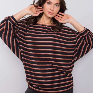 Wholesale Goldie RUE PARIS black striped blouse