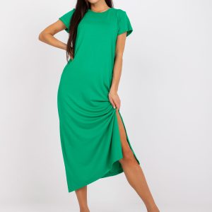 Wholesale Green Basic Long Dress Liliane