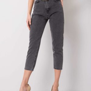 Wholesale Dark grey high waist pants Jovita RUE PARIS