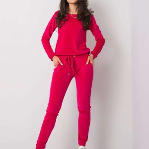 Wholesale Fuchsia velour set Clarisa RUE PARIS