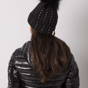 Wholesale Black Winter Hat with Applique