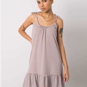 Wholesale White and brown dress Seaside RUE PARIS