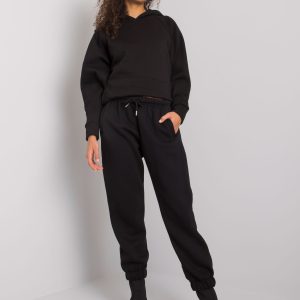 Wholesale Black cotton sweatpants Esher RUE PARIS