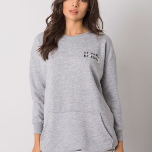 Wholesale Grey melange kangaroo sweatshirt Amalfi RUE PARIS