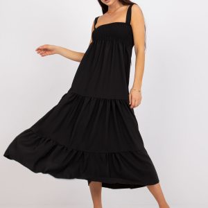 Wholesale Black ruffle dress RUE PARIS