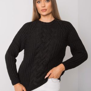 Wholesale Black sweater with braids Jacksonville RUE PARIS