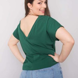 Wholesale Dark Green T-Shirt Plus Size Beverly