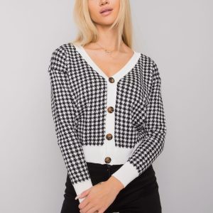 Wholesale White and black button-down sweater Ashland RUE PARIS