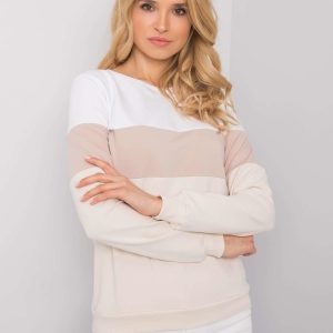 Wholesale White and beige sweatshirt Larice RUE PARIS