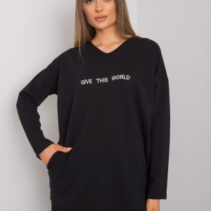 Wholesale Black tunic with the inscription Halifax RUE PARIS