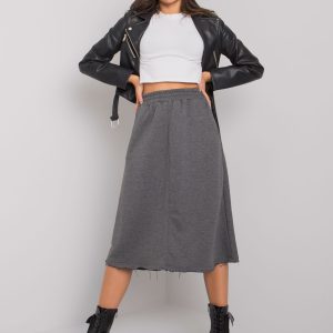 Wholesale Dark Grey Rushmoor Melange Tracksuit Skirt