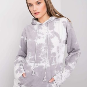 Wholesale Grey tie-dye sweatshirt Stephanie RUE PARIS