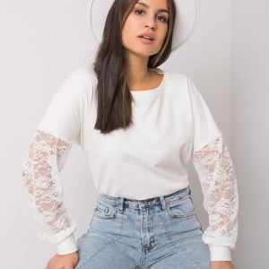 Wholesale Ecru blouse with lace Shantelle RUE PARIS