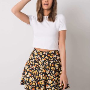 Wholesale Black and yellow flower skirt Chelle RUE PARIS