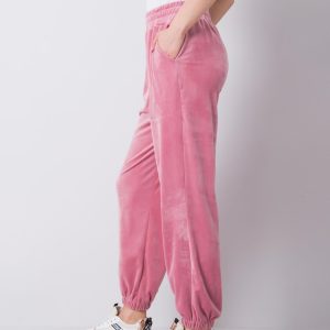 Wholesale Pink velour sweatpants Moonlight RUE PARIS