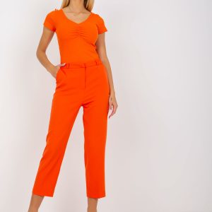 Wholesale Orange elegant cigarille pants RUE PARIS